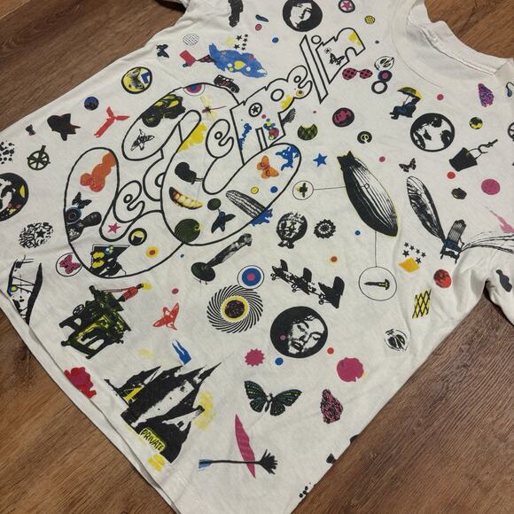 Vintage Led Zeppelin III Shirt 90s All Over Print Band Concert Mens Large AOP - Picture 3 of 6